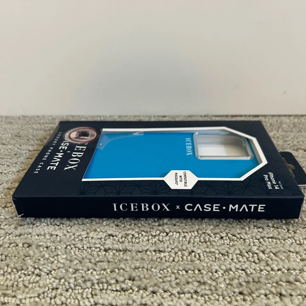 Icebox x Case•Mate iPhone 14 Pro Max MagSafe Compatible Case Facet Blue NEW